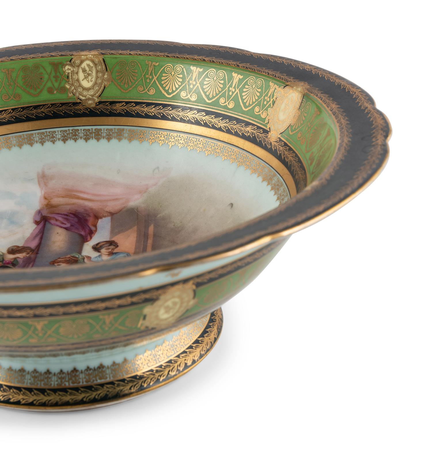 A Group of Austrian Transfer-Decorated Porcelain Tableware