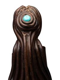 Copper Figure, with Turquoise Bead