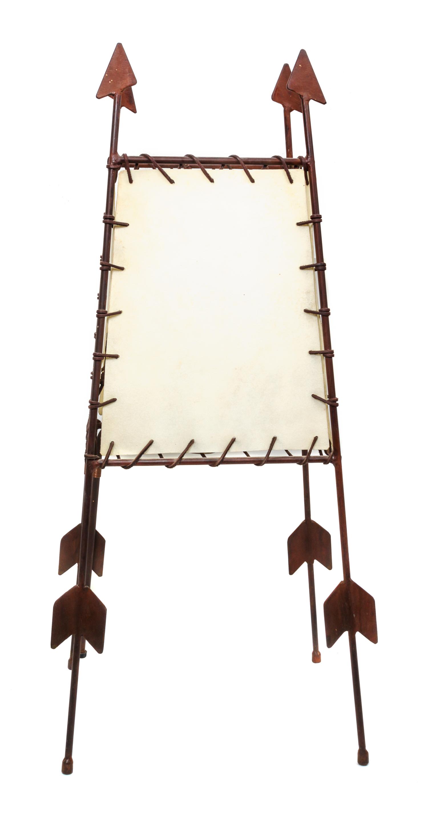 Two Contemporary Arrow Head Styled Table Lamps Height 31 x width 14 1/4 x depth 11 3/4 inches.
