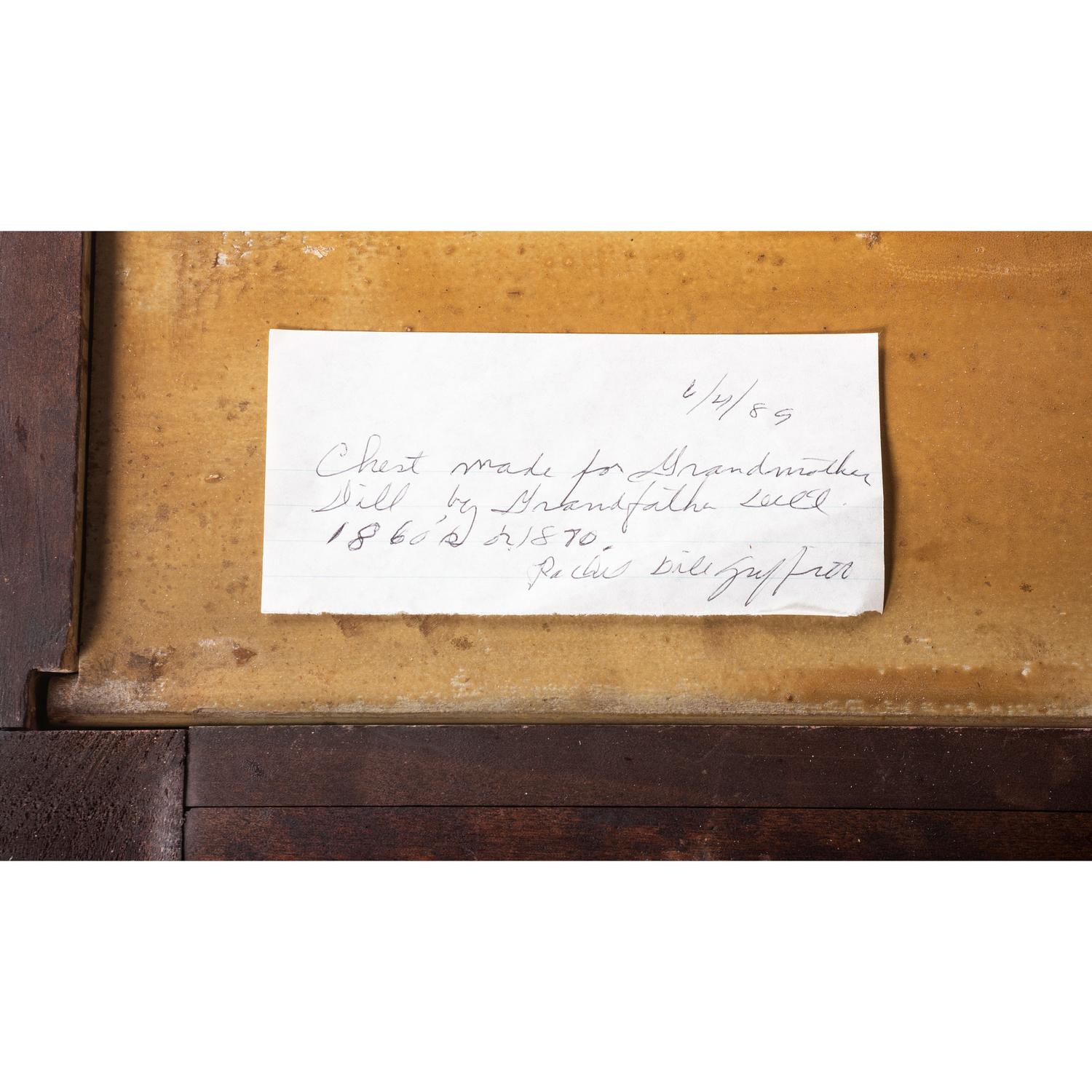 A Federal Stained Cherrywood Blanket Chest