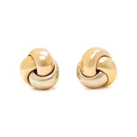 CARTIER, TRICOLOR GOLD KNOT EARRINGS