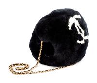 Chanel Black CC Logo Fur Muff, 2001