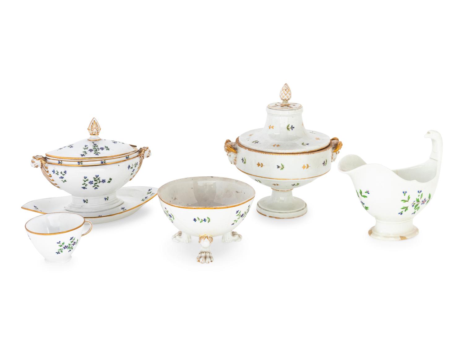 A French Porcelain Partial Dinner Service