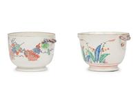 Two Chantilly Soft Paste Porcelain 'Kaikemon' Coolers