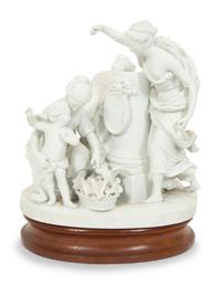 A Sèvres Style Biscuit Porcelain Group