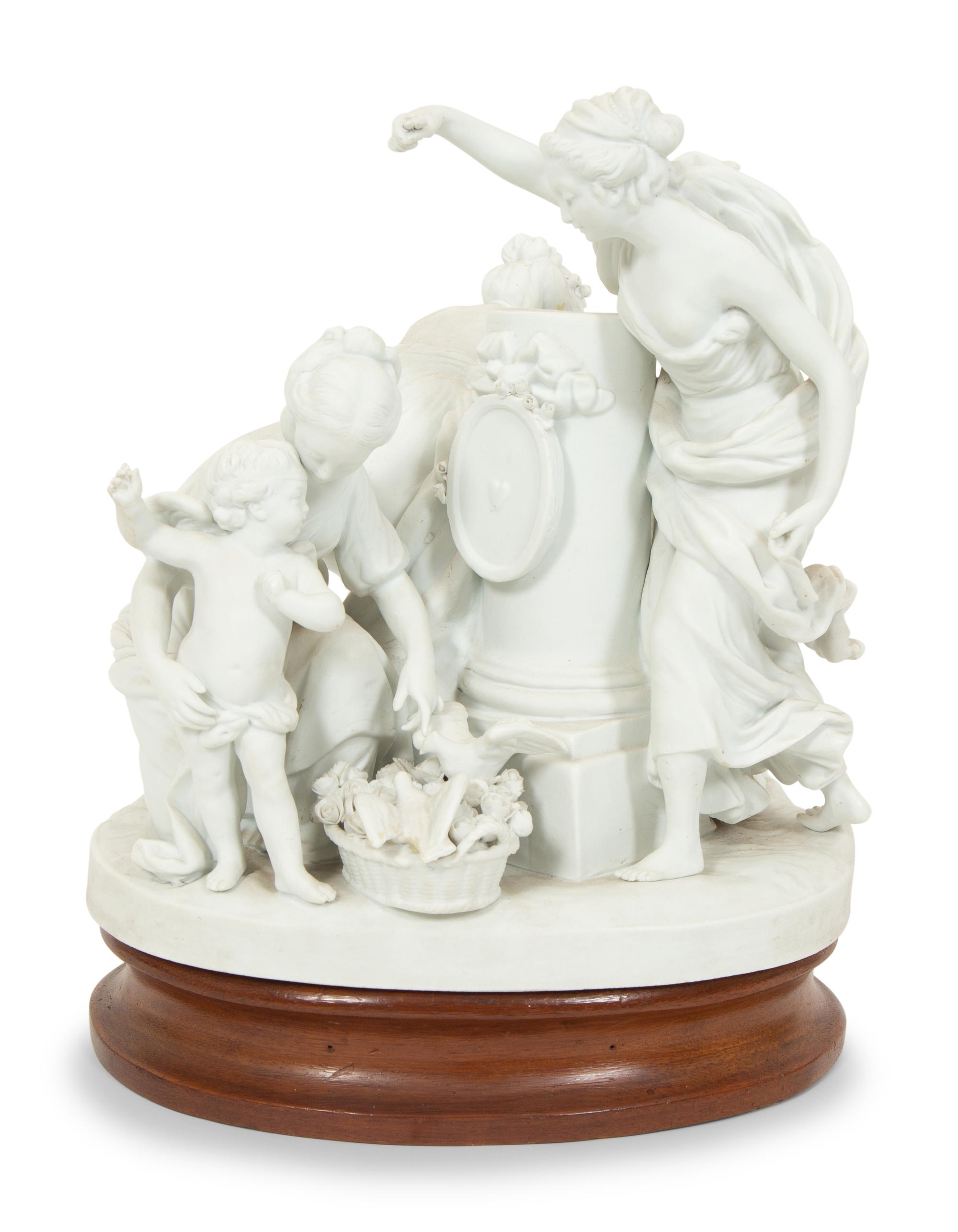 A Sèvres Style Biscuit Porcelain Group