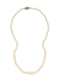 PEARL AND DIAMOND NECKLACE