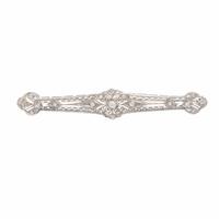 Platinum and Diamond Bar Pin