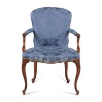 A Louis XV Style Walnut Fauteuil