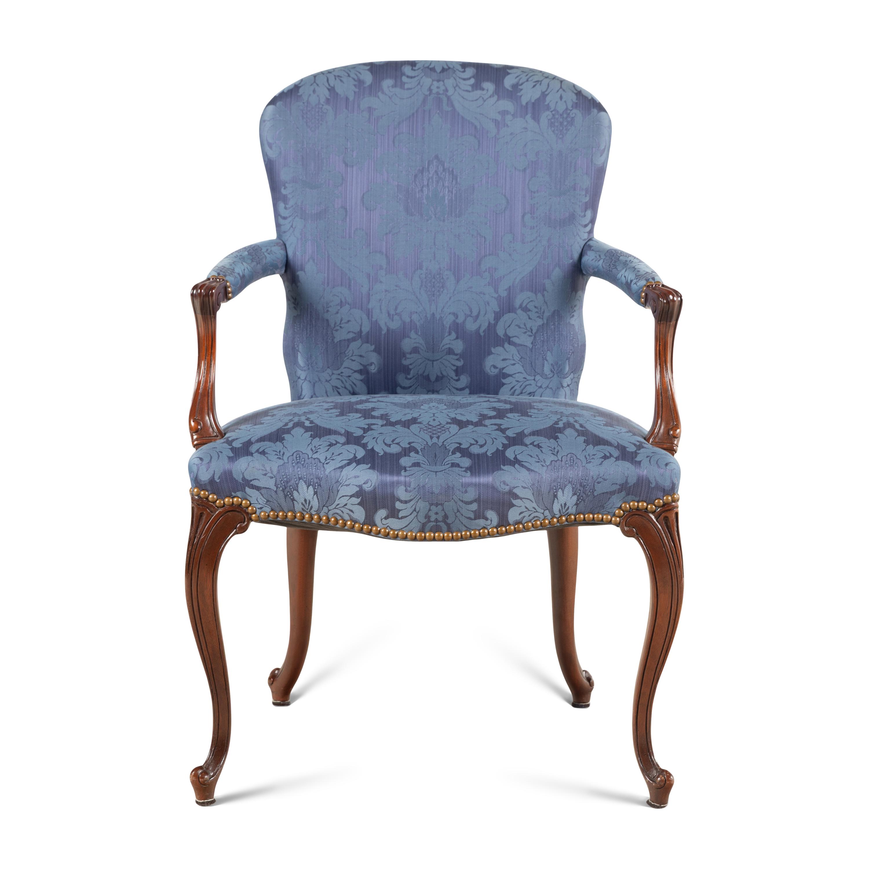 A Louis XV Style Walnut Fauteuil