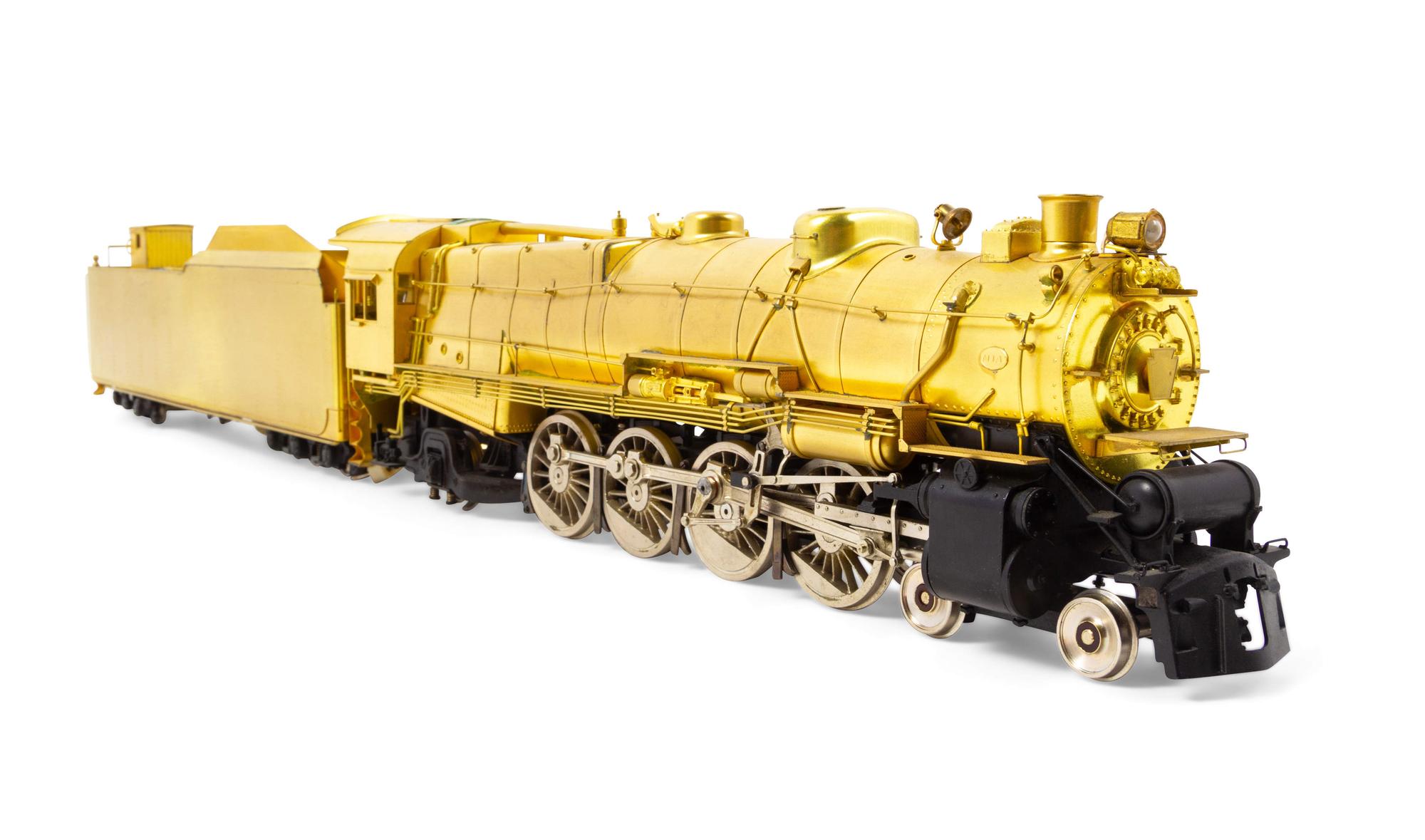 A KTM Brass O-Gauge 4-8-2 Locomotive and Tender