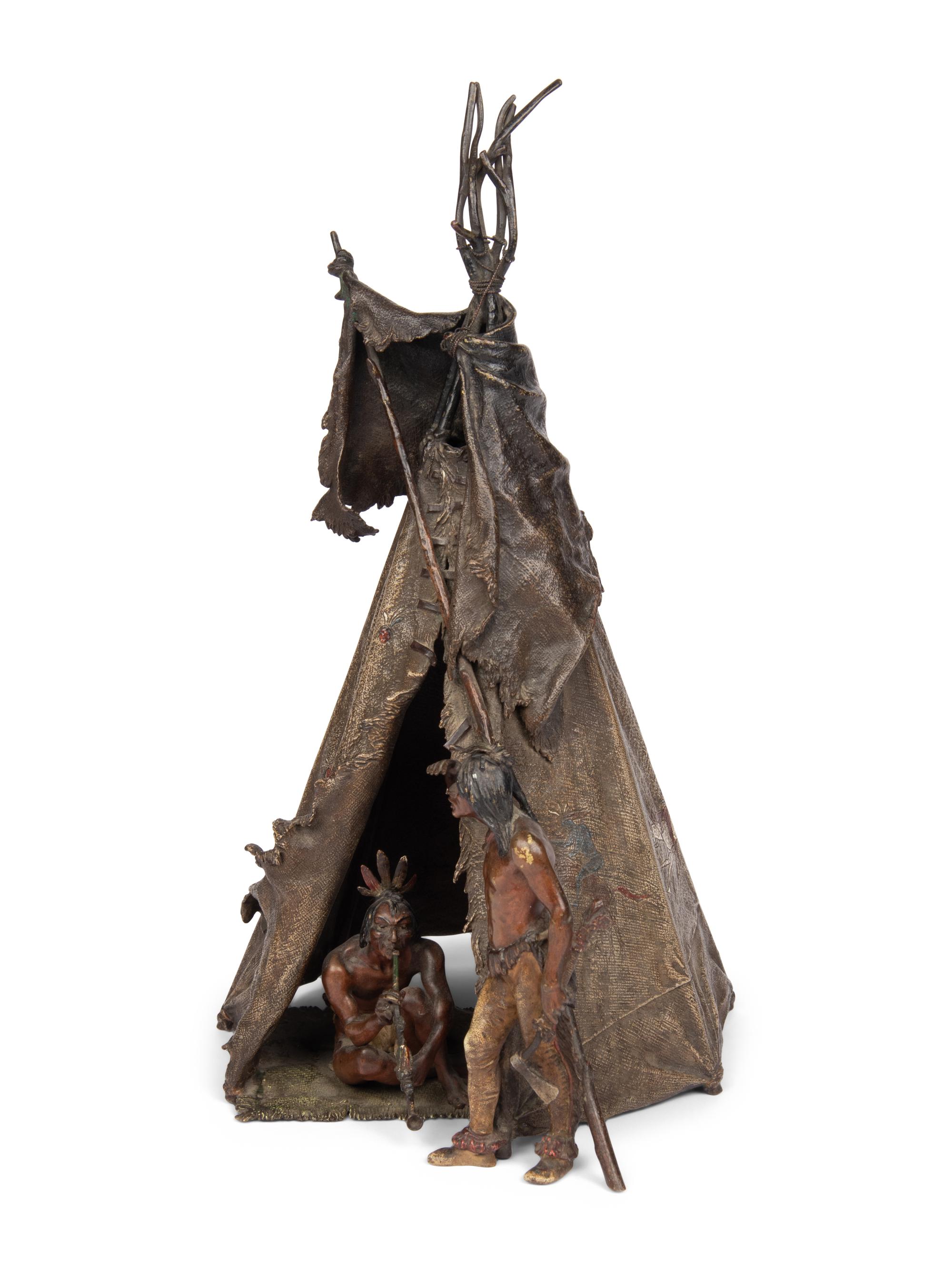 A Franz Bergman Cold Painted Bronze Group