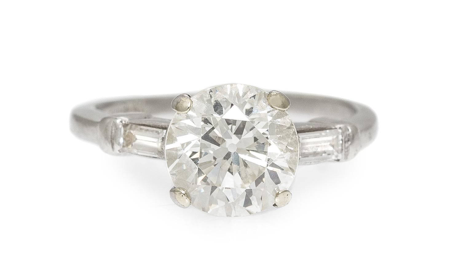A Platinum and Diamond Ring, 3.30 dwts.