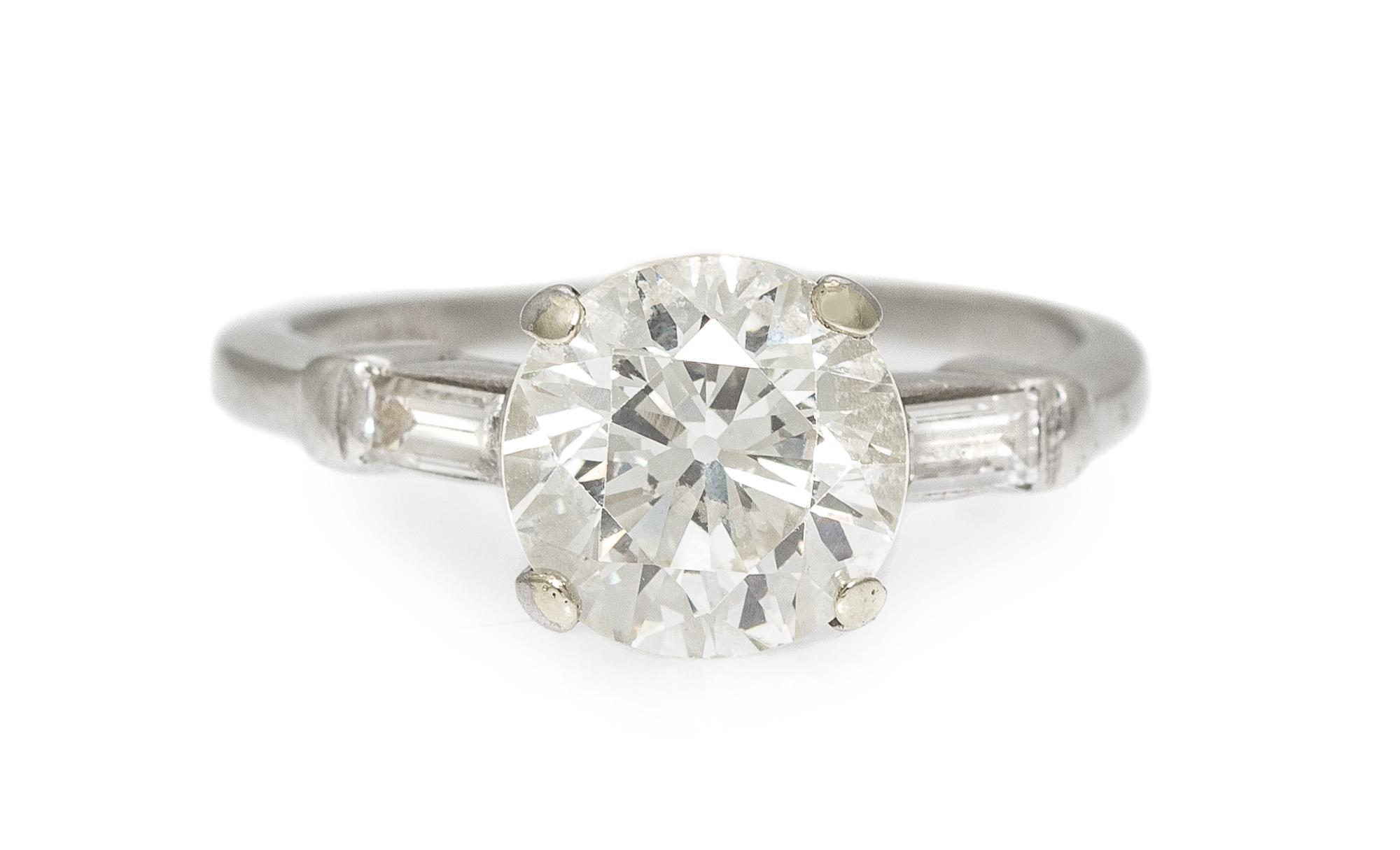 A Platinum and Diamond Ring, 3.30 dwts.
