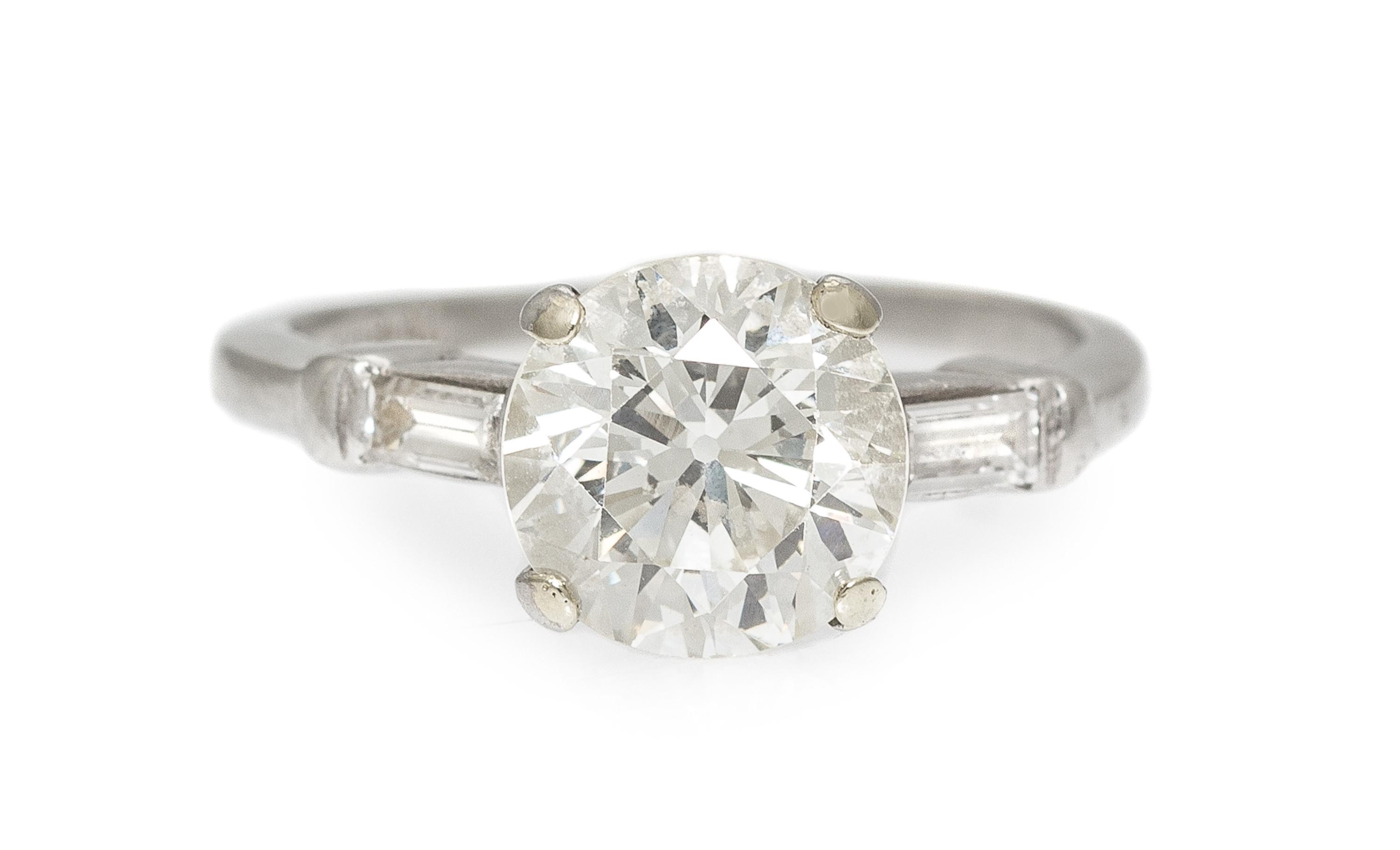 A Platinum and Diamond Ring, 3.30 dwts.