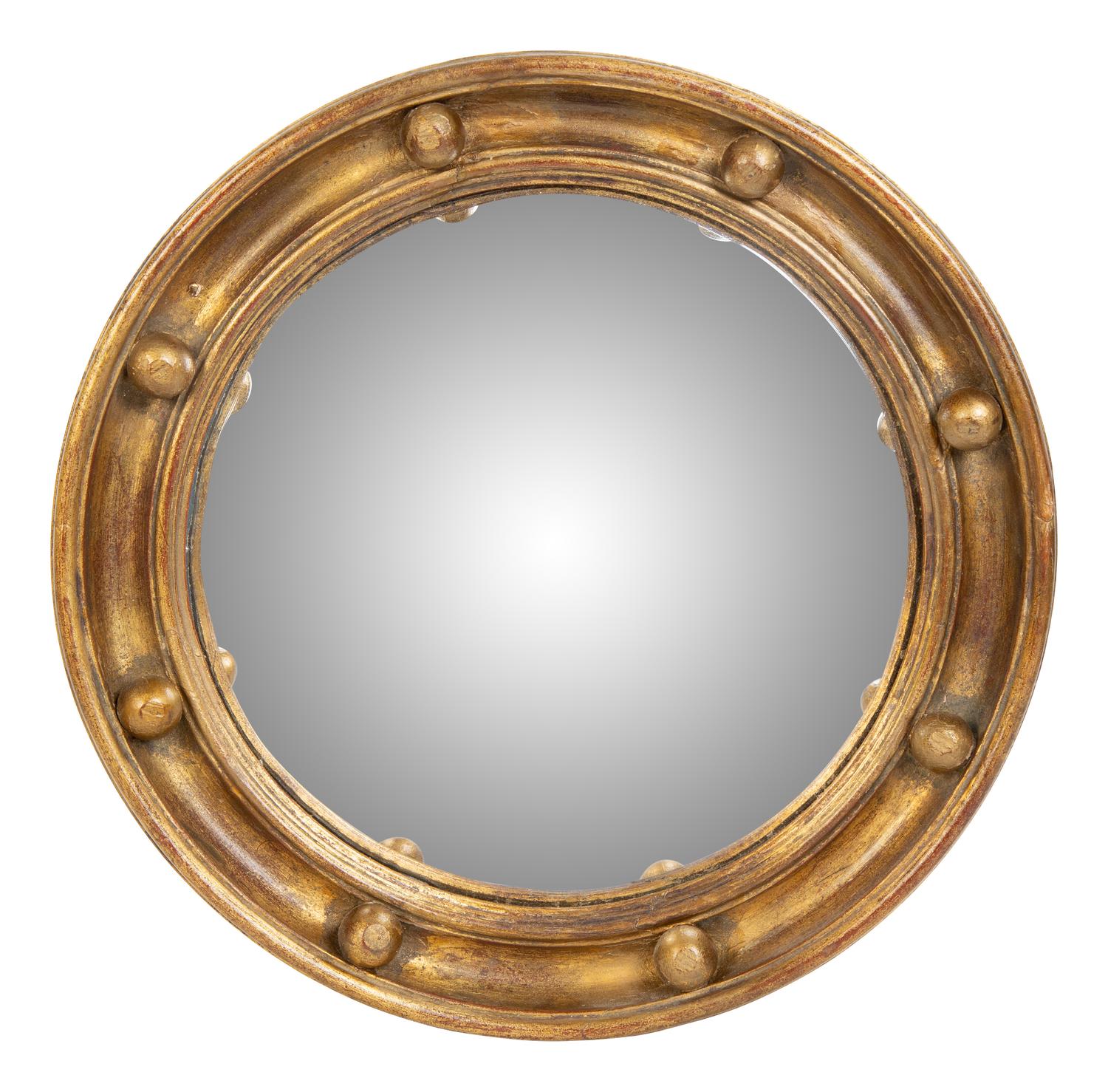 A Group of Four English Gilt Framed Bull's Eye Mirrors — 19TH/20TH CENTURY