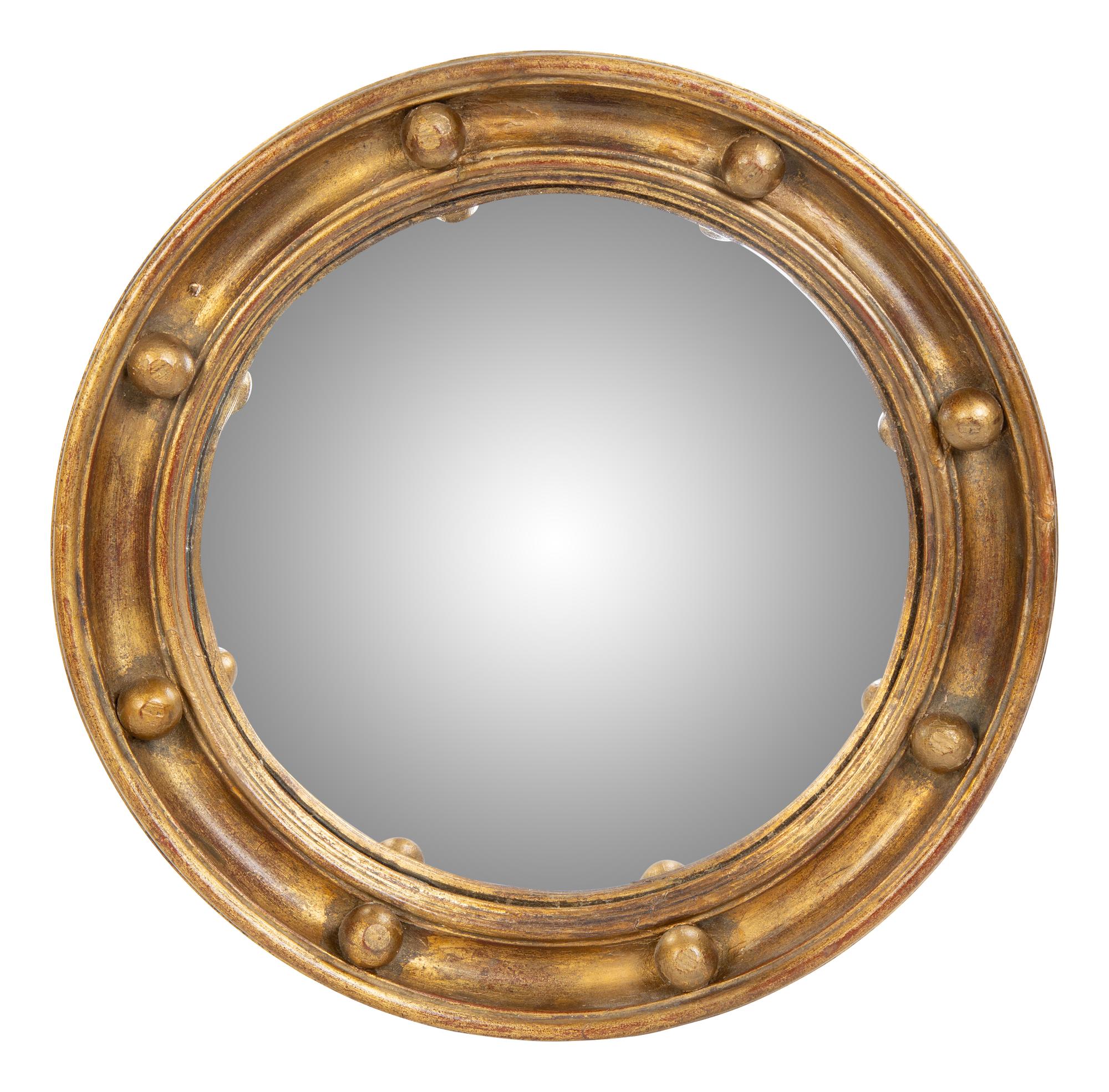 A Group of Four English Gilt Framed Bull's Eye Mirrors — 19TH/20TH CENTURY