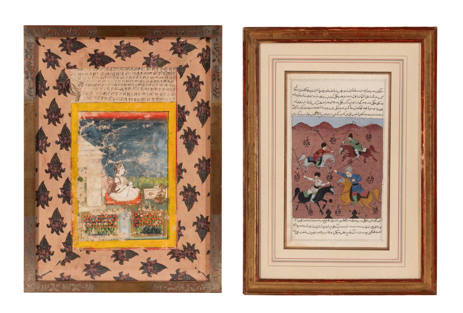 Two Indian Illuminated Manuscript Leaves