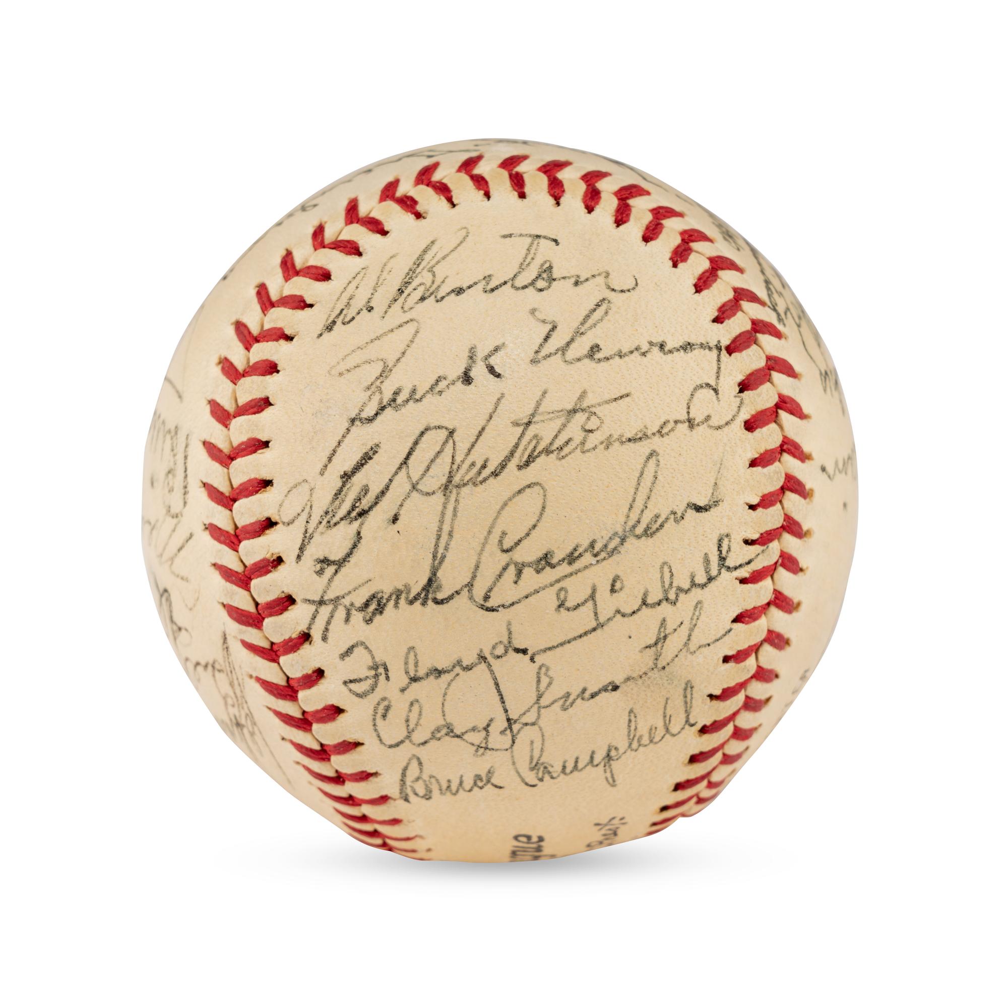 A 1940 Detroit Tigers Team Signed Autograph Baseball Featuring Hank Greenberg (JSA Letter of Authenticity),
