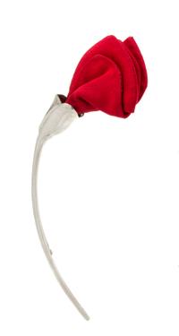 A Sterling Silver and Silk Amapola Brooch, Elsa Peretti for Tiffany & Co., 6.00 dwts.