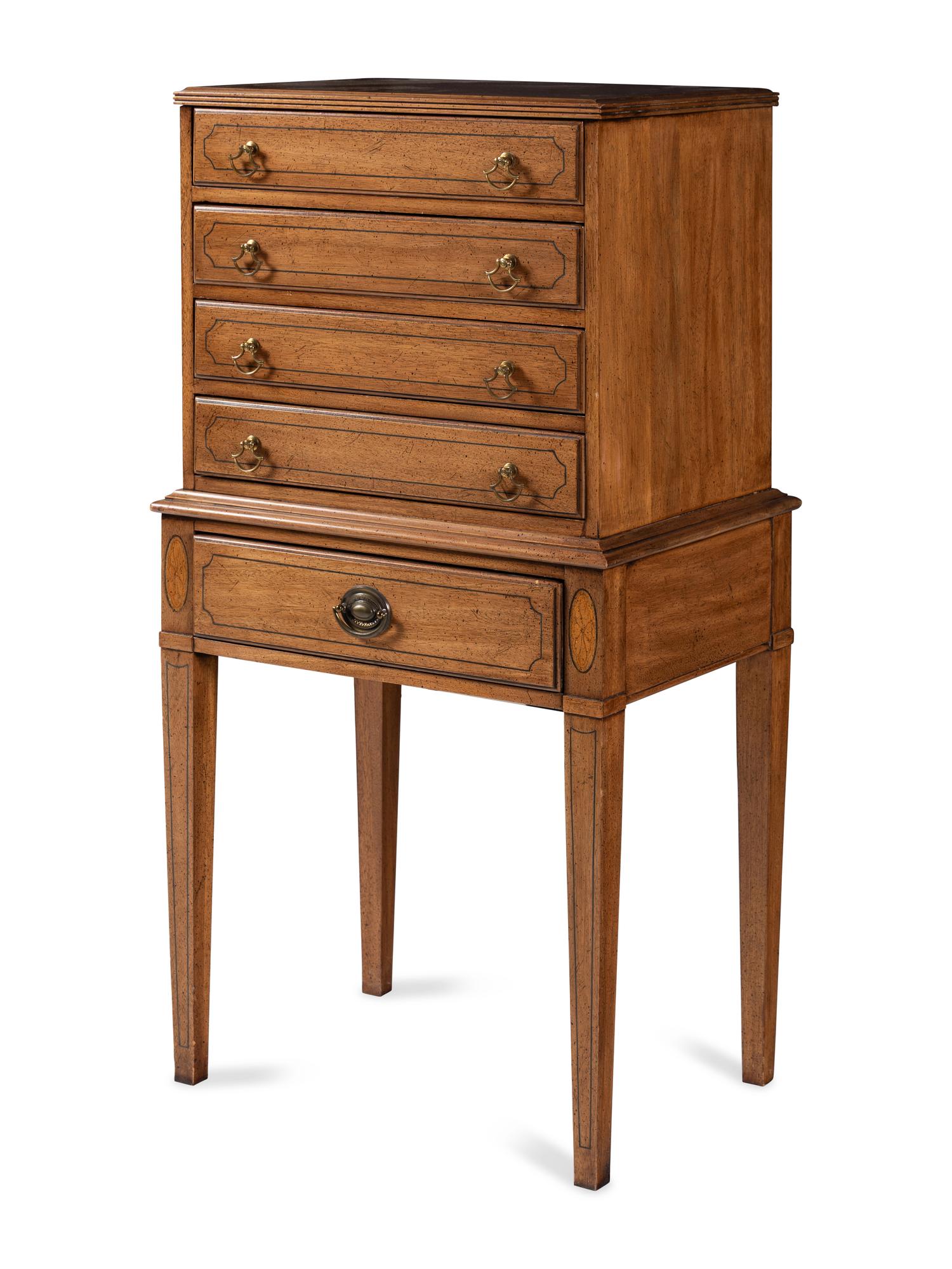 A George III Style Mahogany Jewelry Cabinet