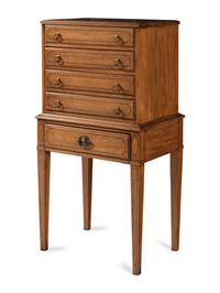 A George III Style Mahogany Jewelry Cabinet