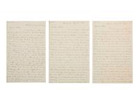 [CIVIL WAR]. Group of 6 letters from Confederate sympathizer Mary Wilson Patterson (1810-1884) of Baltimore, Maryland, describing the ongoing war to her son who was traveling through Europe.