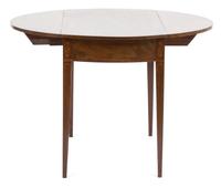 A George III Style Inlaid Mahogany Pembroke Table Height 29 x width 33 inches. — 19TH CENTURY