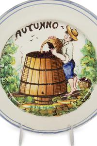 A Group of Italian Faience Four Seasons Plates