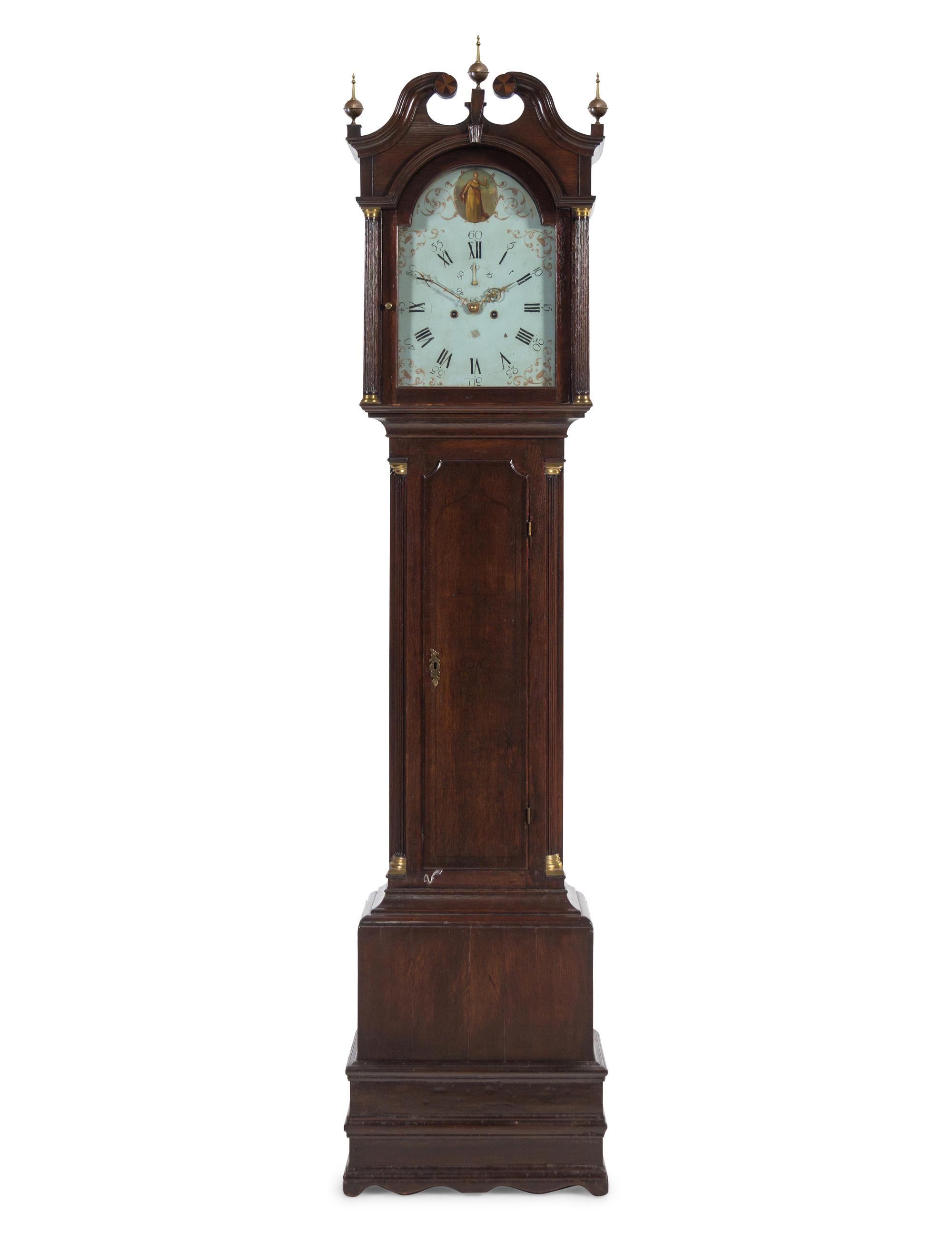A George III Oak Tall Case Clock
