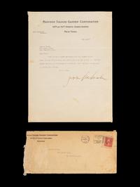 A Rare Jess McMahon Signed Autograph Letter on Madison Square Garden Stationery (WWE McMahon Family)