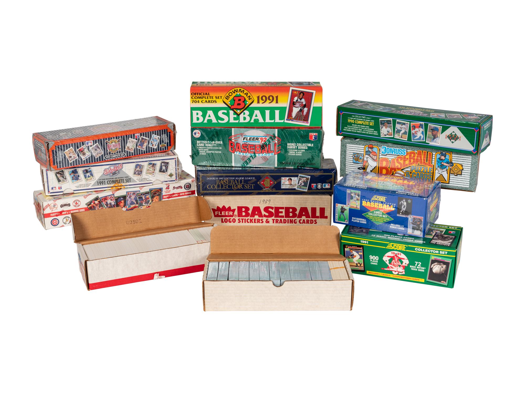 A Group of 13 Assorted 1980s-1990s Factory Baseball Card Sets