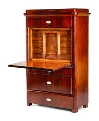 A Baltic Neoclassical Inlaid Mahogany Fall-Front Secretary — 19TH CENTURY
