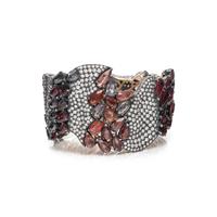 LUZ CAMINO, DIAMOND, AMETHYST AND GARNET CUFF BRACELET