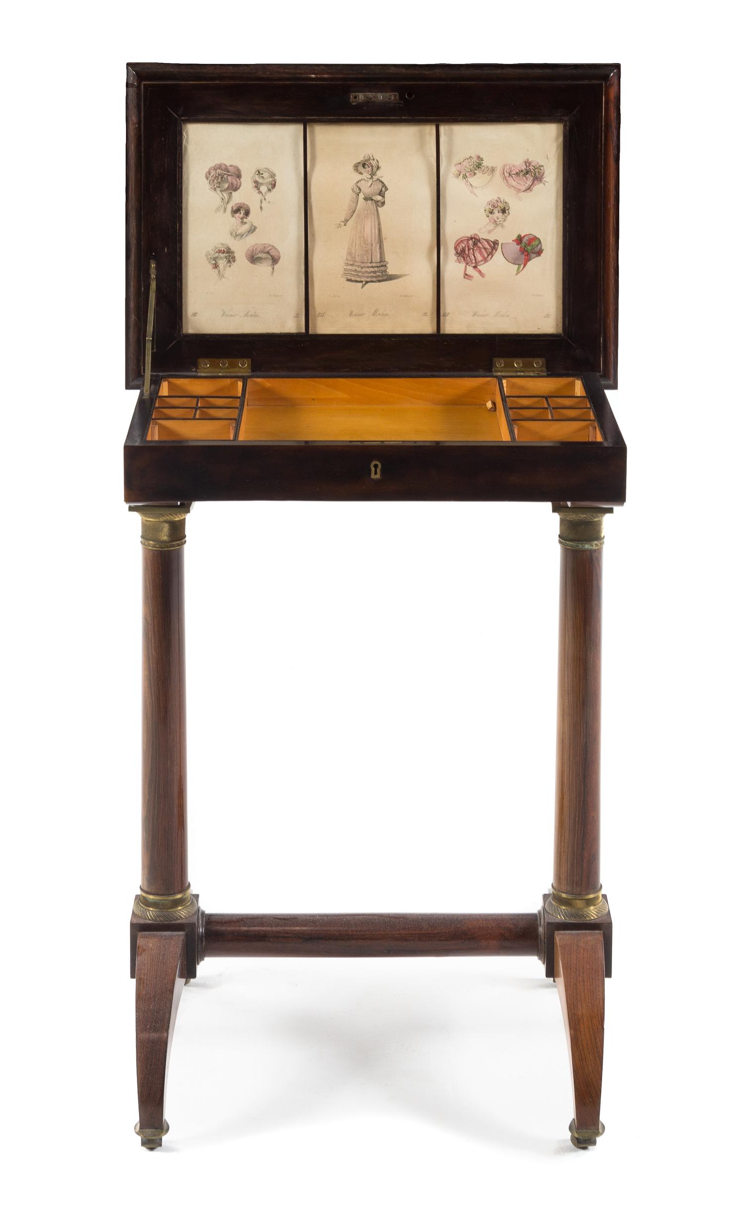 A Neoclassical Rosewood Dressing Table Height 20 1/4 x width 21 x depth 13 3/4 inches. — EARLY 19TH CENTURY