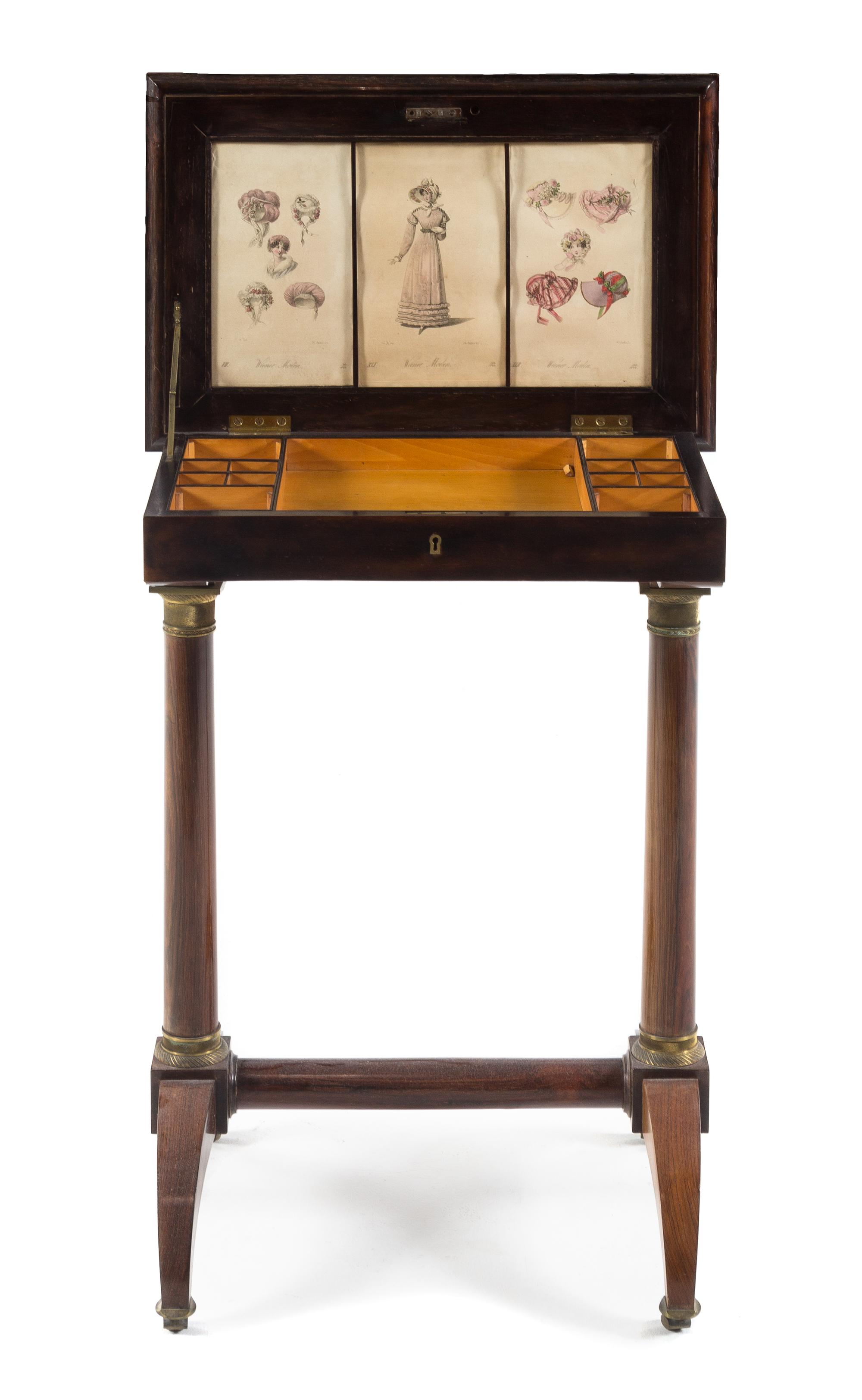 A Neoclassical Rosewood Dressing Table Height 20 1/4 x width 21 x depth 13 3/4 inches. — EARLY 19TH CENTURY