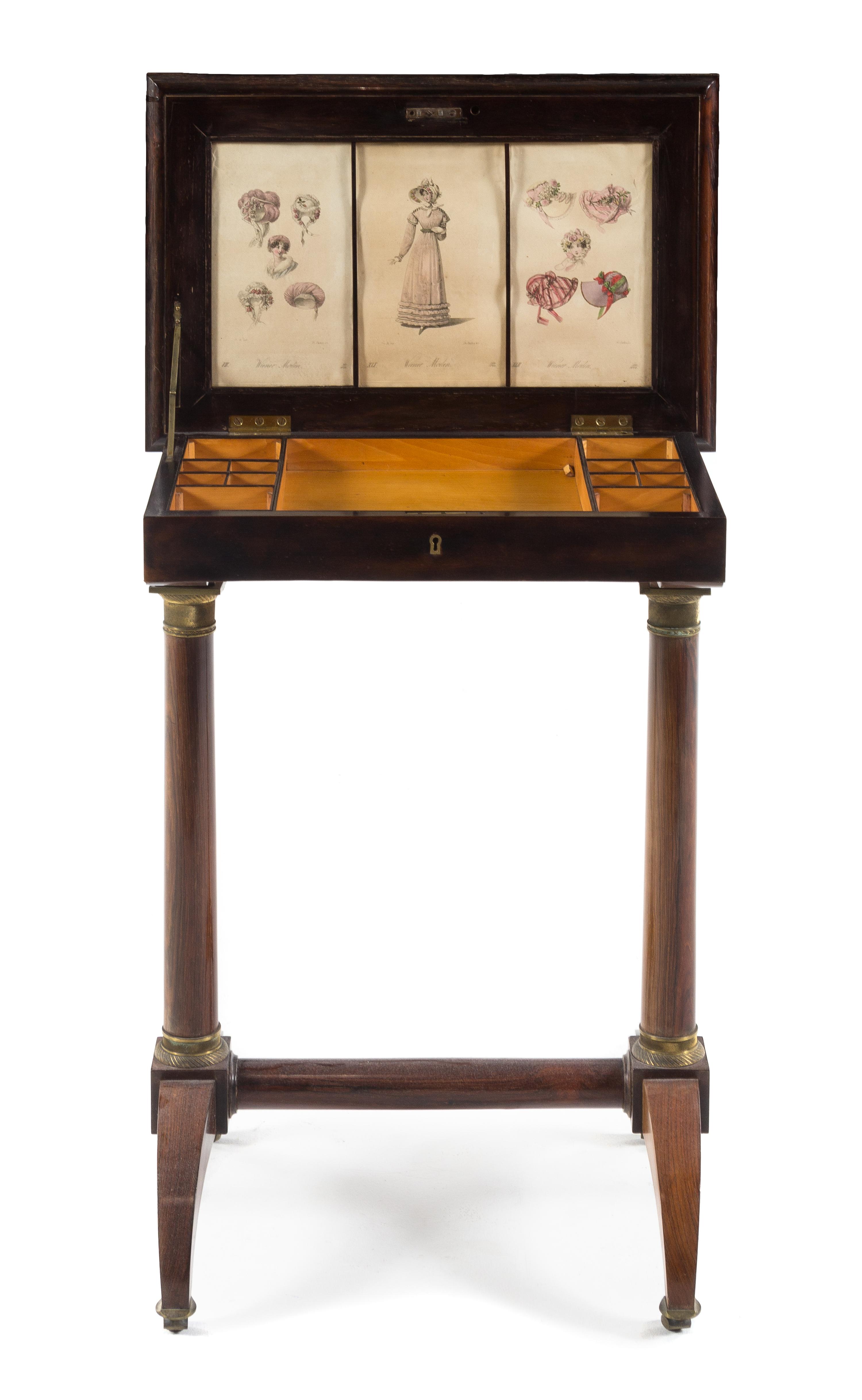 A Neoclassical Rosewood Dressing Table Height 20 1/4 x width 21 x depth 13 3/4 inches. — EARLY 19TH CENTURY