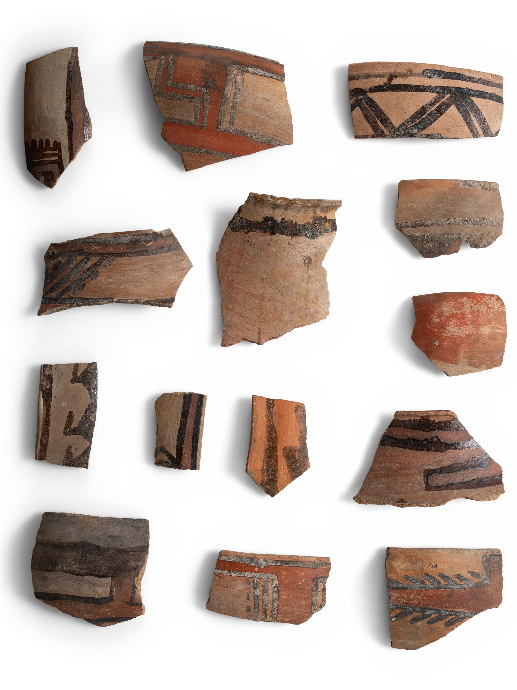 San Lazaro Pueblo Pottery Rim Pieces, From the Collection of Forrest Fenn