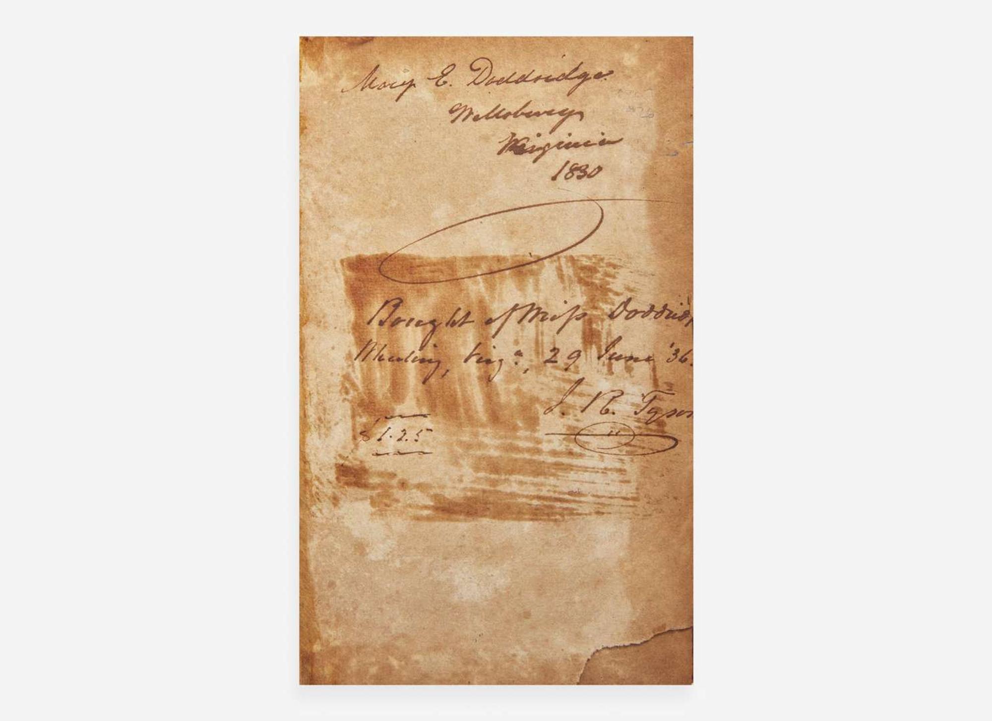 [Americana] Doddridge, Joseph: Notes, on the Settlement and Indian Wars, of the Western Parts of Virginia & Pennsylvania, from the year 1763 until the year 1783 inclusive...