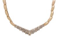 YELLOW GOLD AND DIAMOND NECKLACE