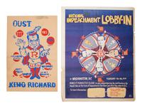 [POLITICS - VIETNAM]. A group of 4 posters protesting the war and Richard Nixon. Ca 1970s.