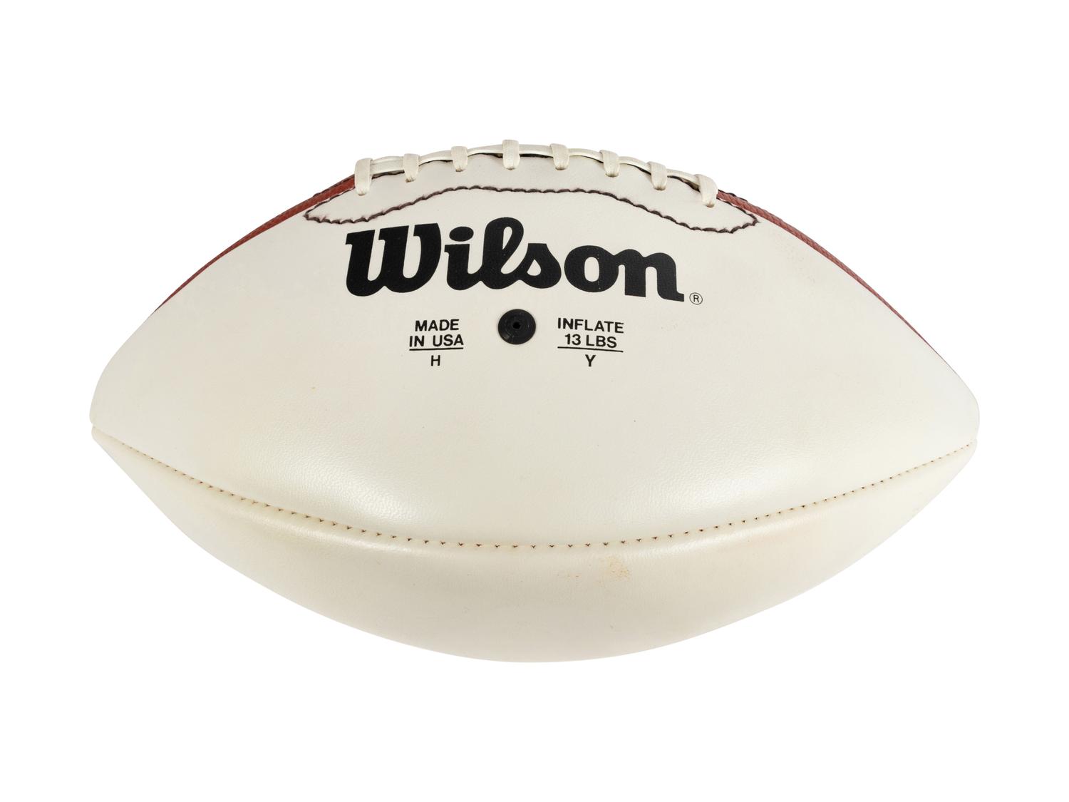 A Joe Montana Signed Autograph Football Gifted to Mike Ditka Formerly Displayed at Mike Ditka's Restaurant