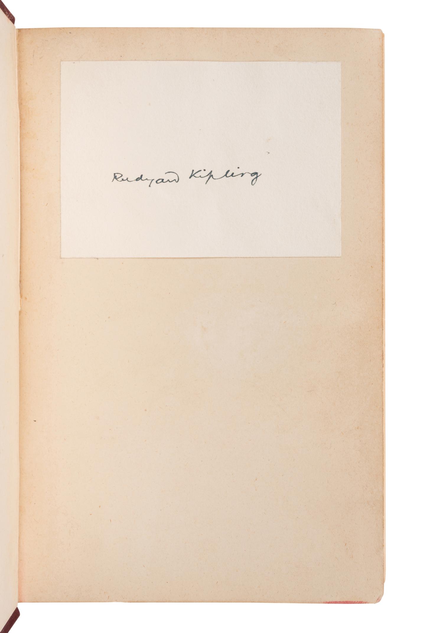 KIPLING, Rudyard (1865-1936). A group of 7 American FIRST EDITIONS, comprising: