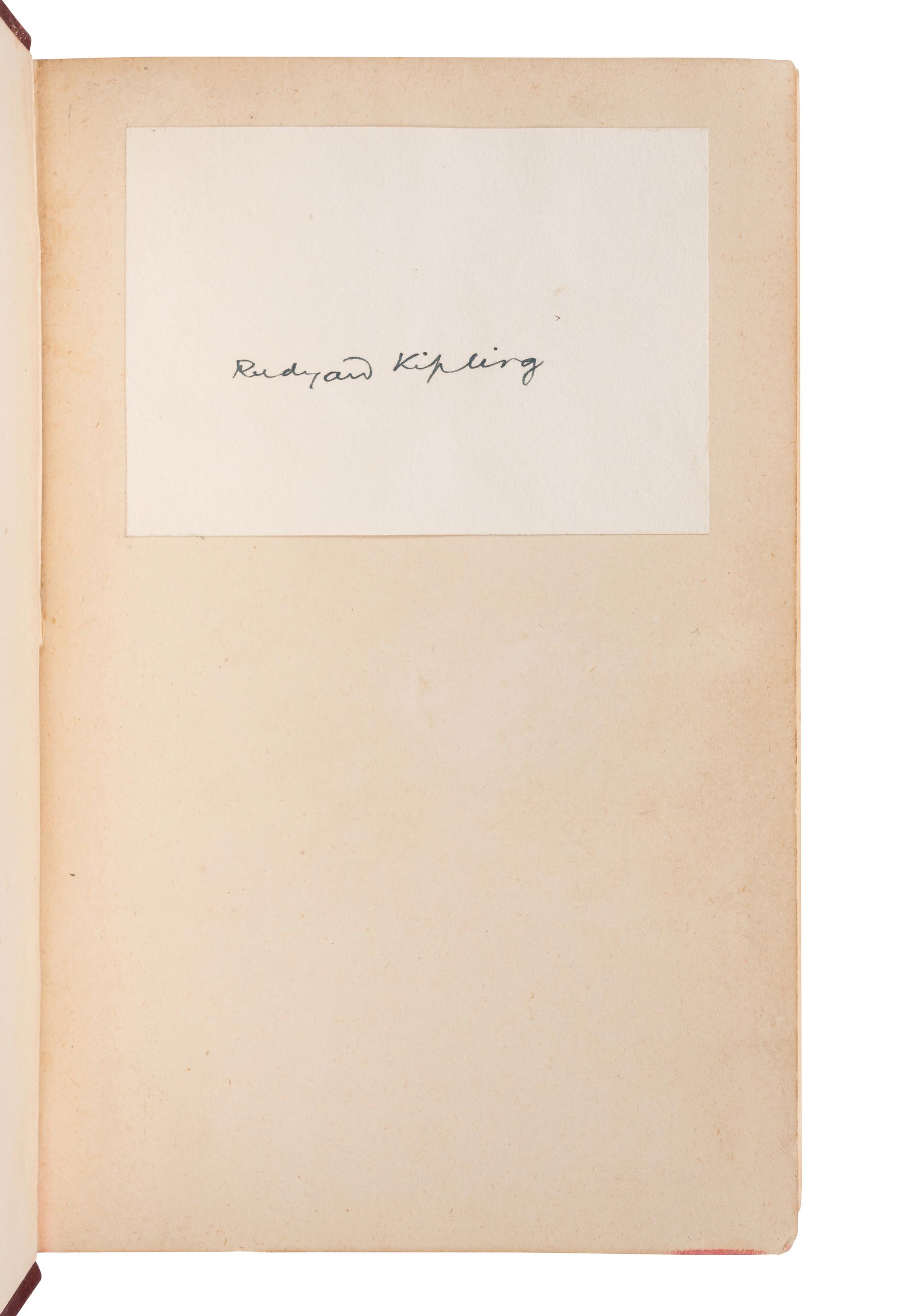 KIPLING, Rudyard (1865-1936). A group of 7 American FIRST EDITIONS, comprising: