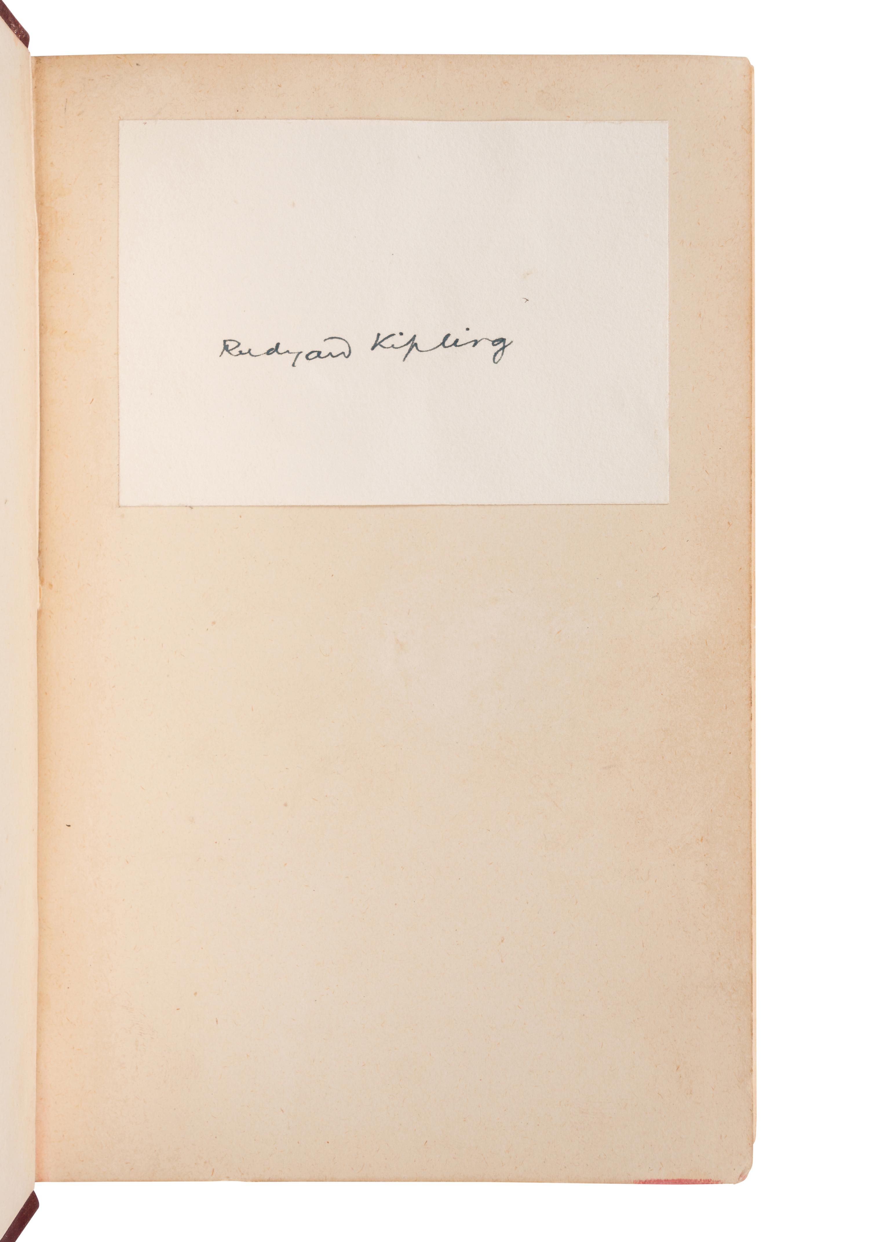 KIPLING, Rudyard (1865-1936). A group of 7 American FIRST EDITIONS, comprising: