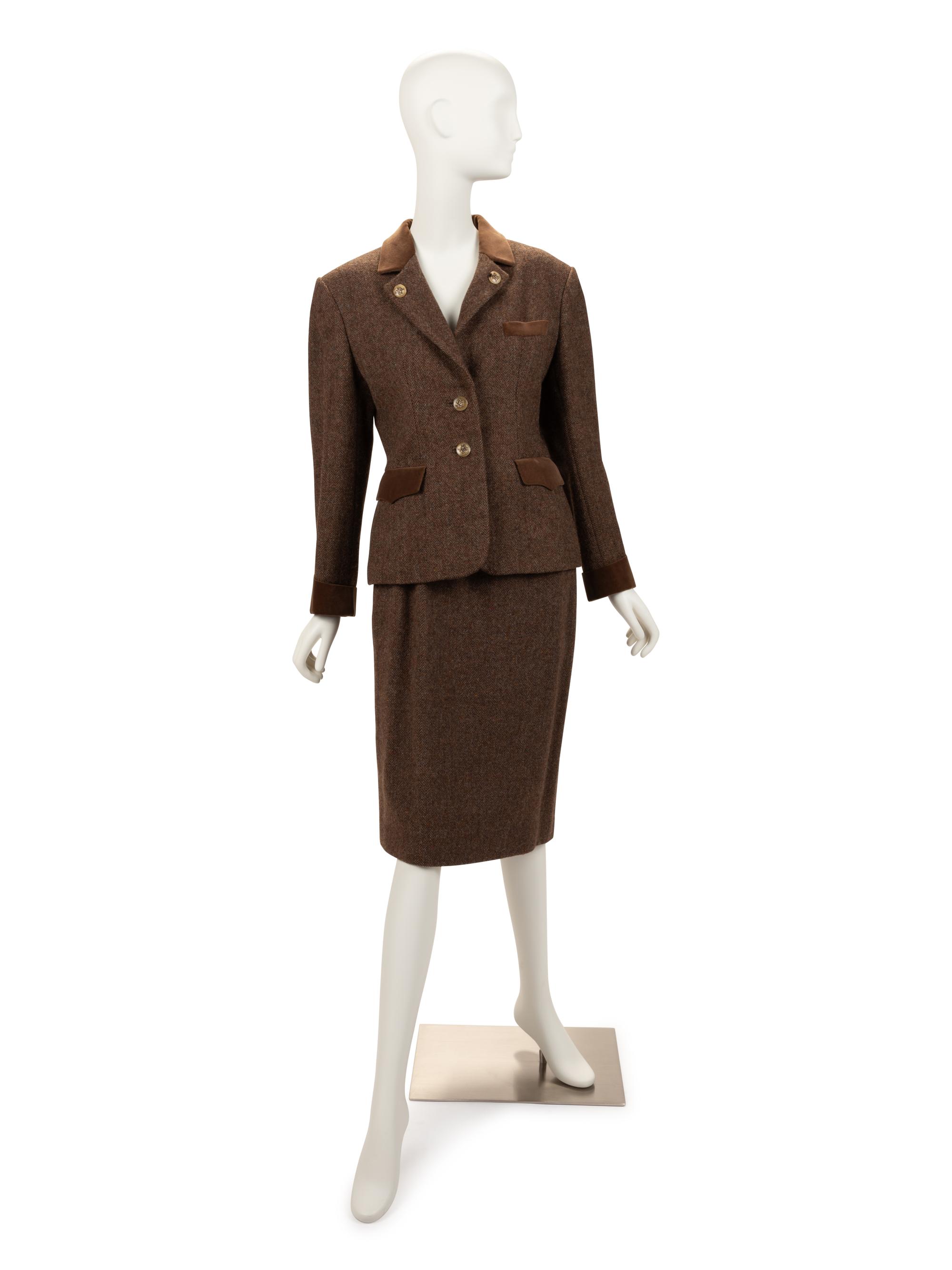Hermès Tweed Skirt Suit, 1980s