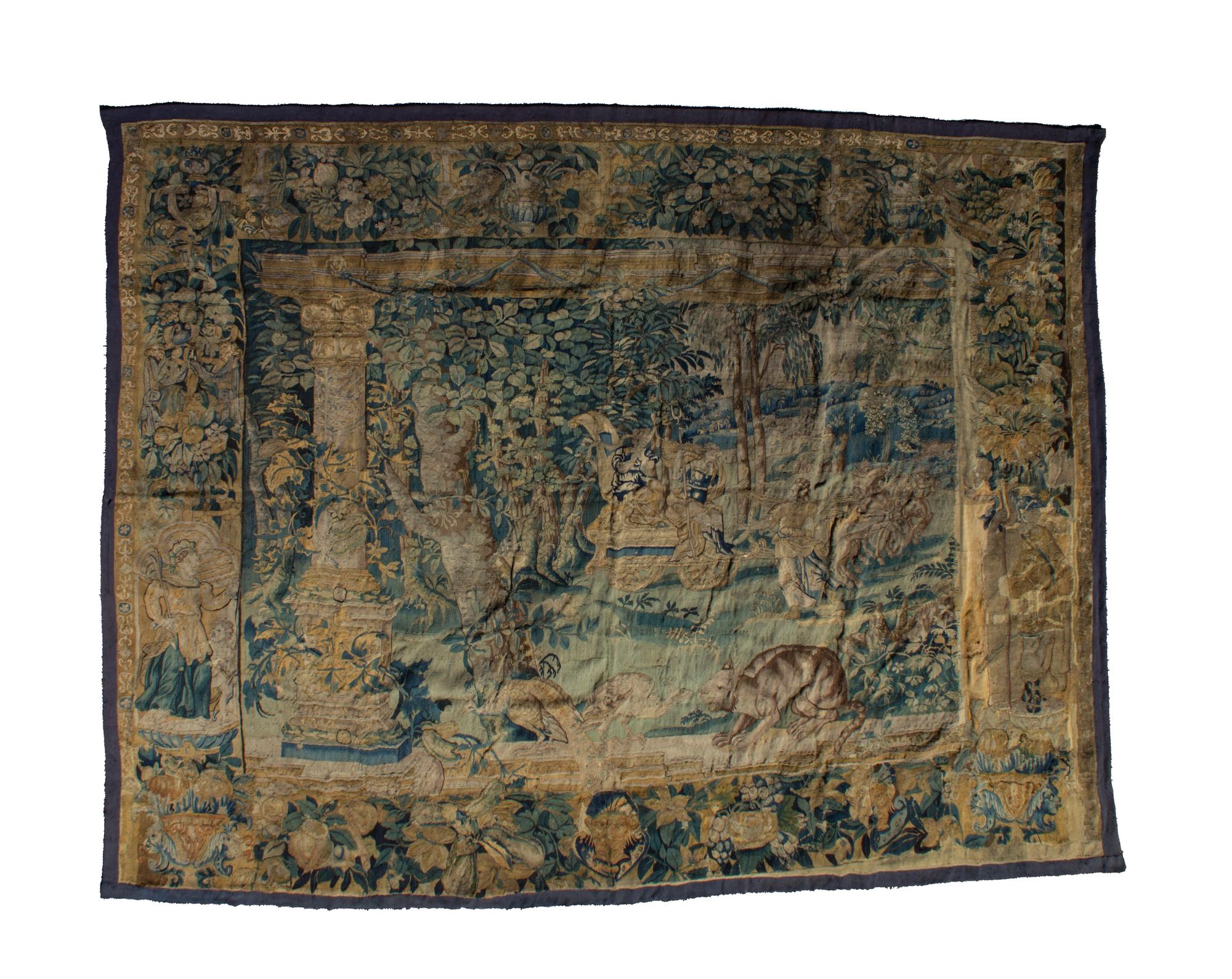 A Beauvais Tapestry 90 1/2 X 130 1/4 inches. — 19TH CENTURY