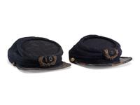 [CIVIL WAR - GRAND ARMY OF THE REPUBLIC]. Pair of GAR kepis with insignia.