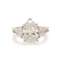 Diamond, Platinum, and Yellow Gold Ring