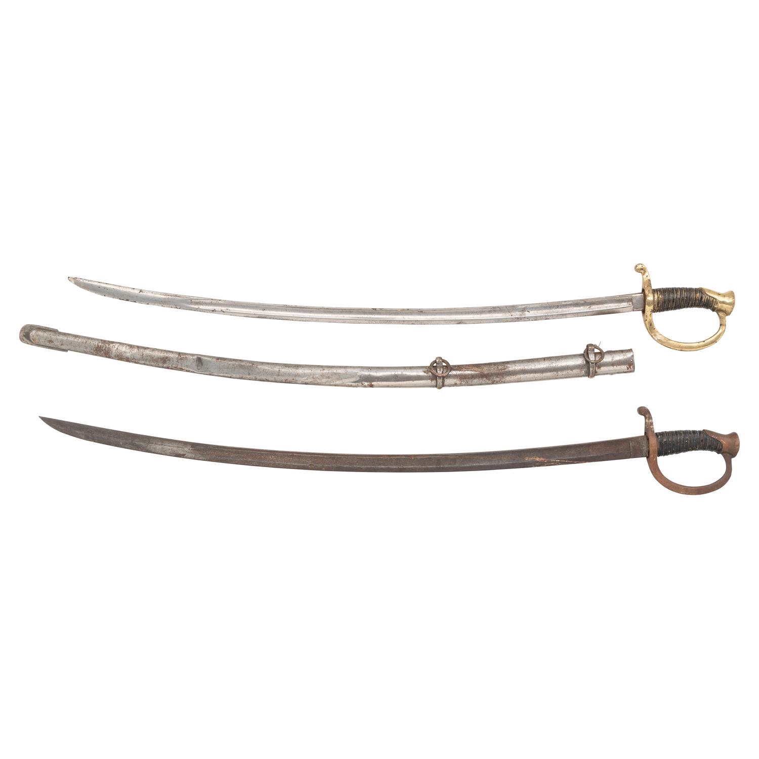 Two Decorative US Model 1840 Type Light Artillery Sabers